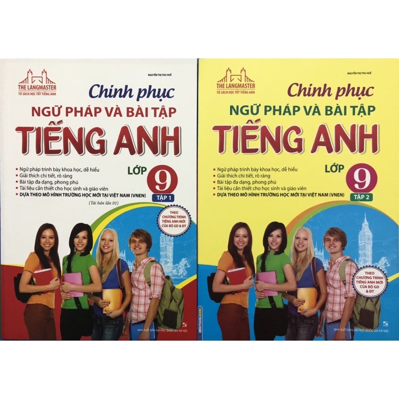 Sách - Chinh phục ngữ pháp và bài tập Tiếng Anh lớp 9 (Combo 2 tập)