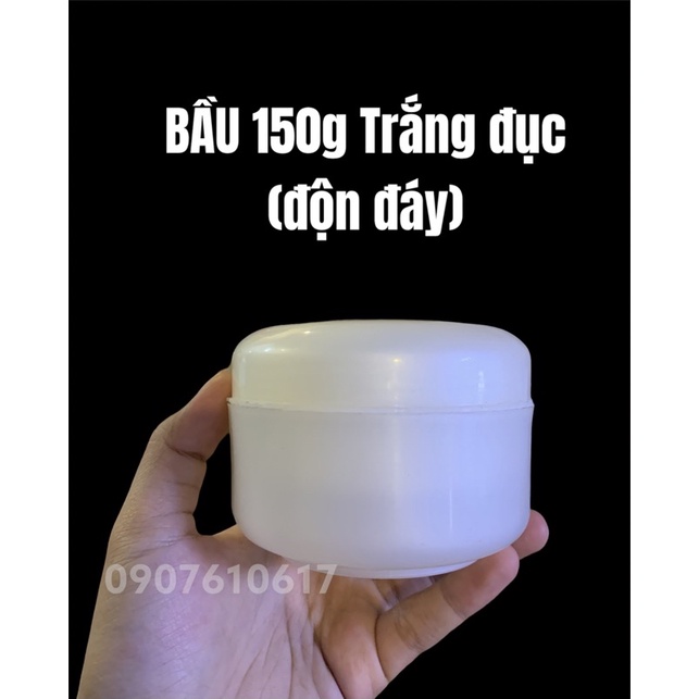 Hủ Bầu 150g trắng đục đựng kem độn đáy