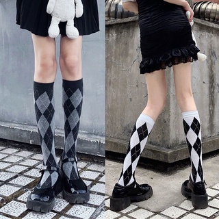 Hàn Quốc JK Lolita phong cách thời trang nhiều màu kim cương bông bê bít tất dài đến đầu gối