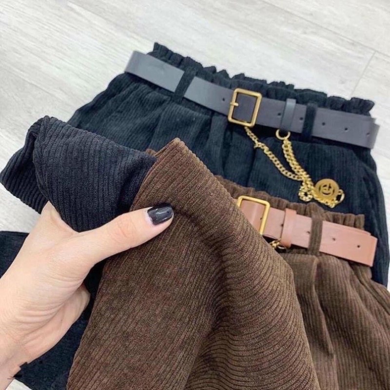 Quần Nhung Hót Hít-Dáng Baggy Chất Đẹp