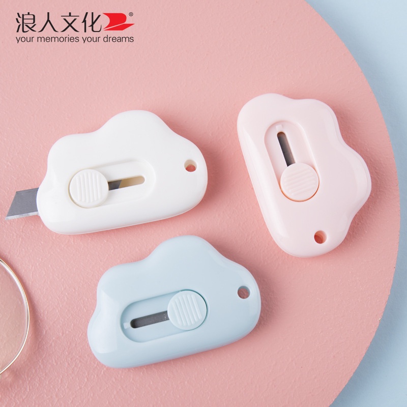 Dao rọc giấy mini hình đám mây đáng yêu 3 màu S11