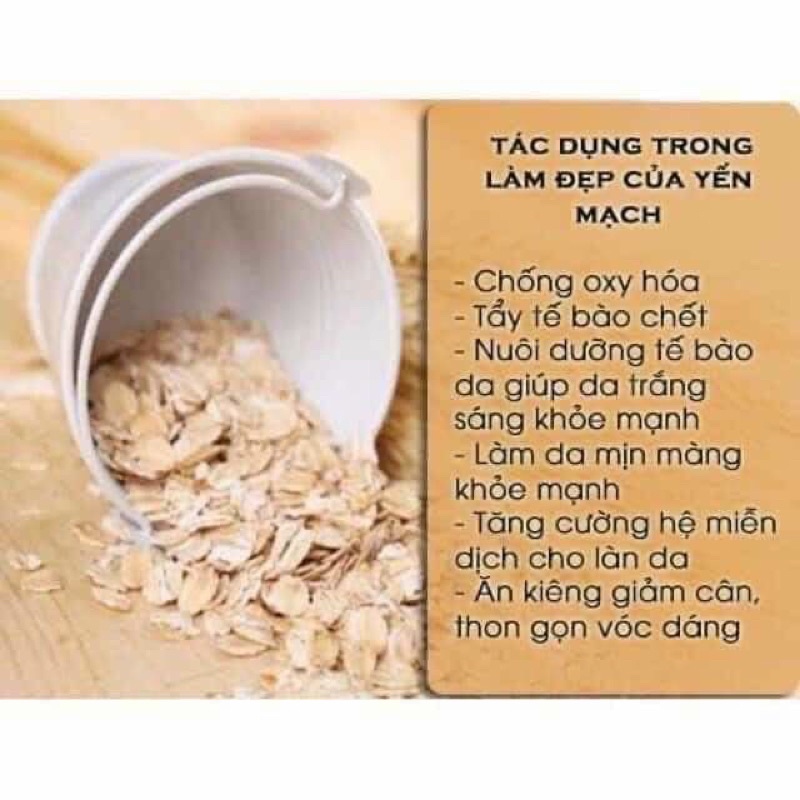 1kg Yến mạch cán vỡ nguyên cám, Úc , thích hợp ăn kiêng, ăn dặm, làm bánh
