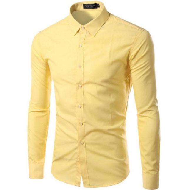 Áo sơ mi nam dài tay màu tím  cam kết hàng như ảnh