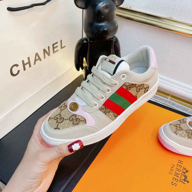 Giày thể thao gc hoạ tiết pha nhũ fullbox