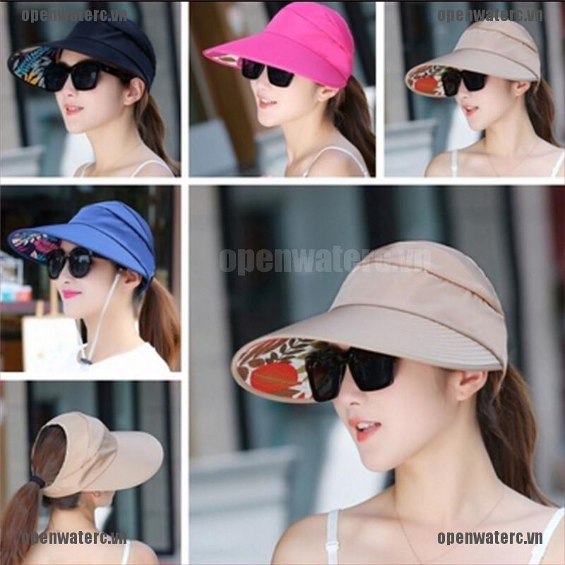 Nón Rộng Vành Hở Nửa Đầu Sau Che Nắng Thời Trang Đi Biển