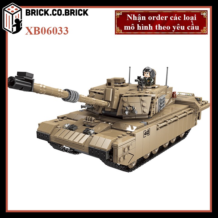 Đồ chơi xếp hình sáng tạo - Mô hình lắp ráp non lego-CHALLENGER II MAIN BATTLE TANK - Xe tăng quân sự XB06033