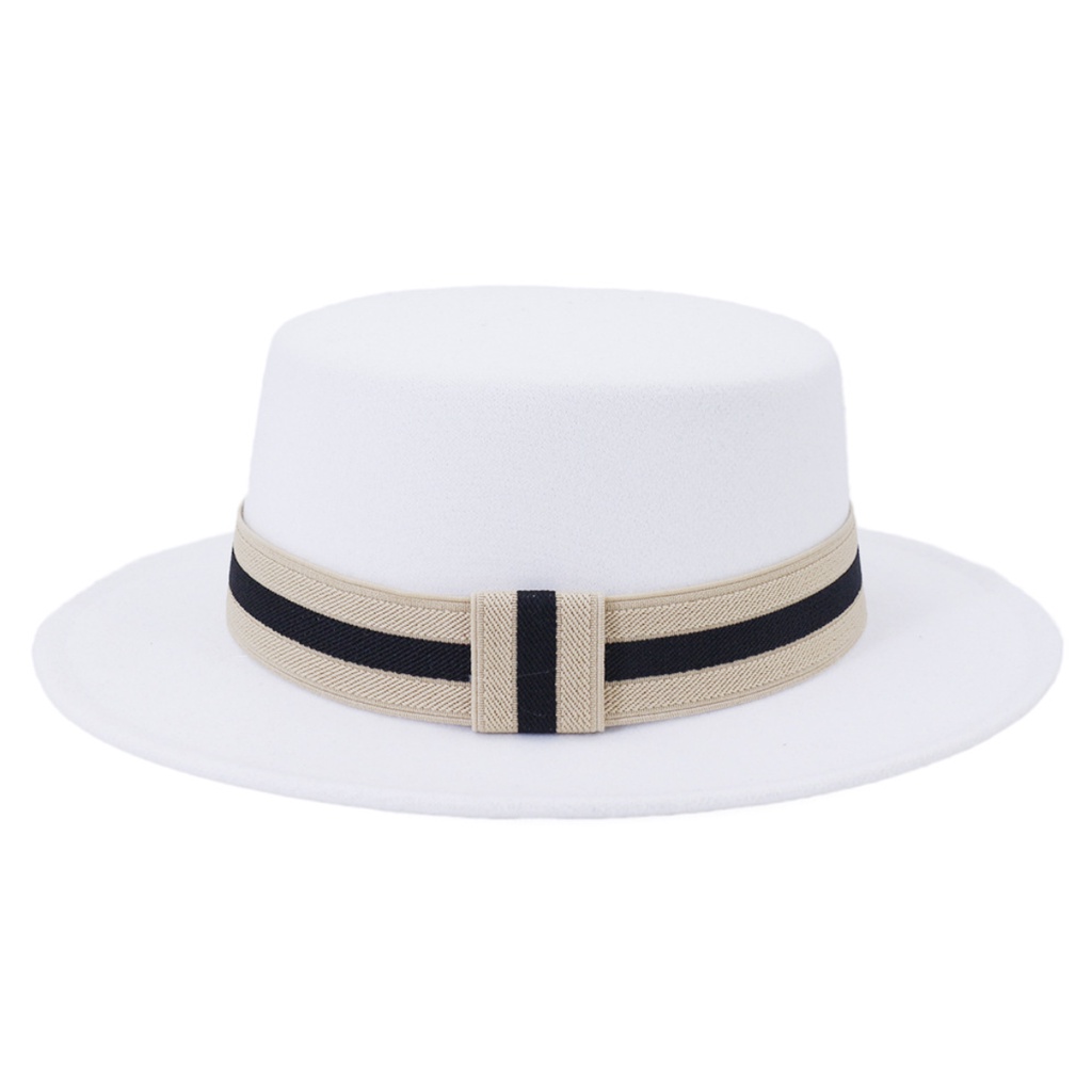 Mũ Boater Chóp Tròn TN03 Vành Ngắn Thời Trang Nữ Mugout - Nón Vintage Cao Cấp Chụp Ảnh, Đi Biển chất Nỉ