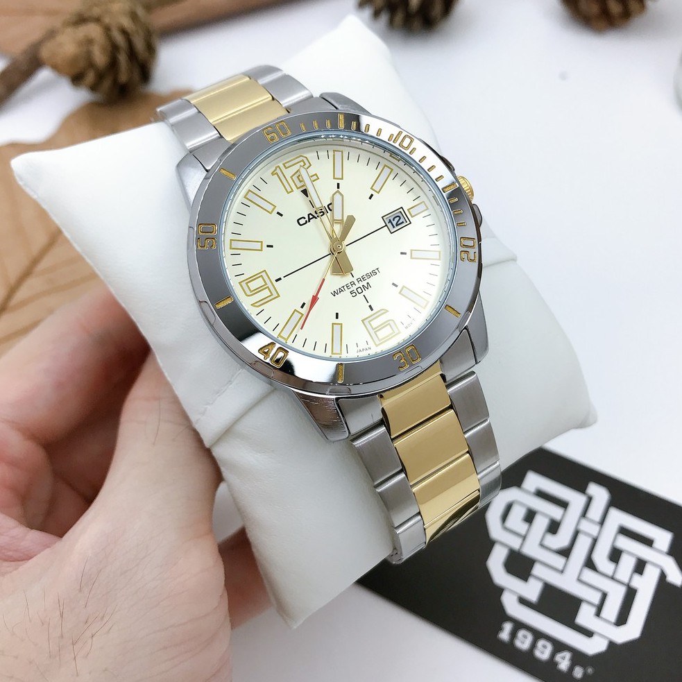 Đồng hồ nam Casio MTP-VD01 Series, size 45mm, chống nước 50m, hàng chính hãng