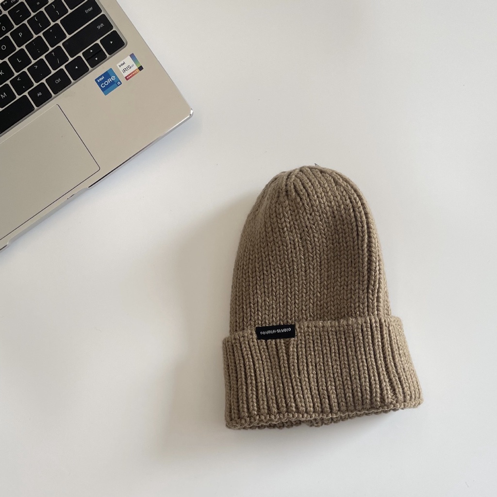 Mũ len chóp cao đơn màu cho bé trên 2 tuổi M878