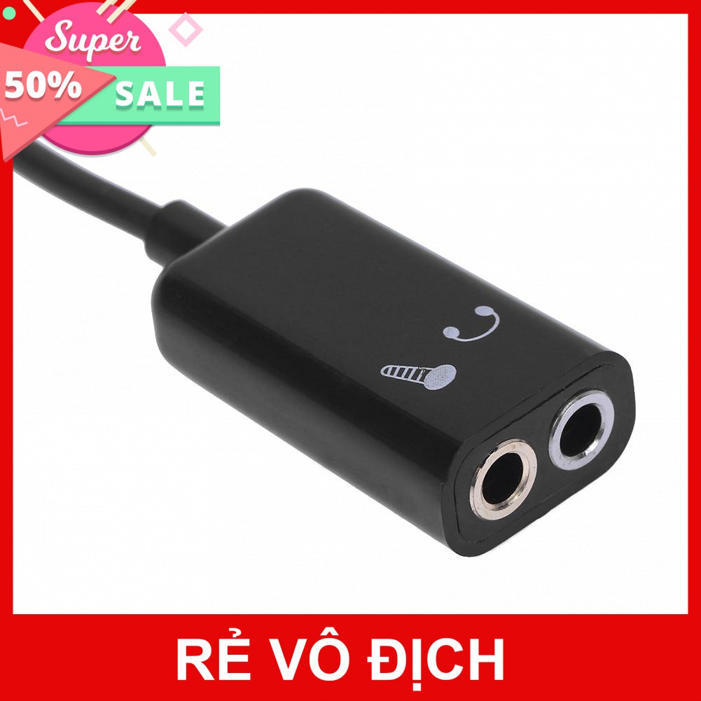 Tai nghe âm thanh nổi 3,5mm Nam đến Dual Audio Mic Splitter Adater- giá tốt