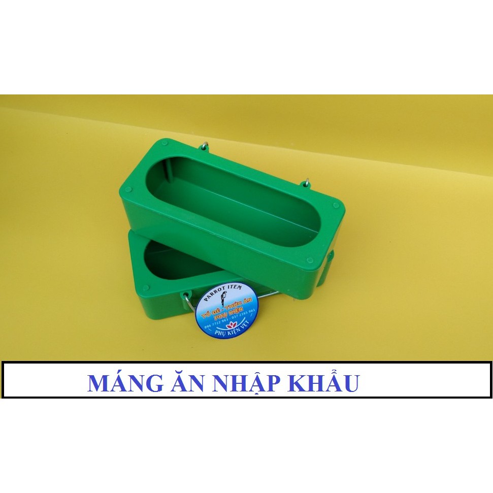 1 MÁNG ĂN CHỐNG VẢY NHẬP KHẨU (màu xanh) CHO YẾN PHỤNG, LB, COCKATEIL, CHIM CẢNH, MANH MANH, BẢY MÀU