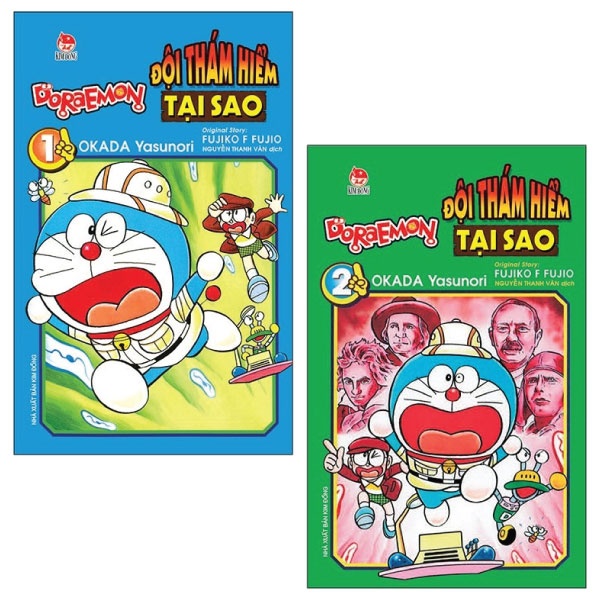 Truyện tranh Doraemon - Đội thám hiểm tại sao - Trọn bộ 2 tập - NXB Kim Đồng