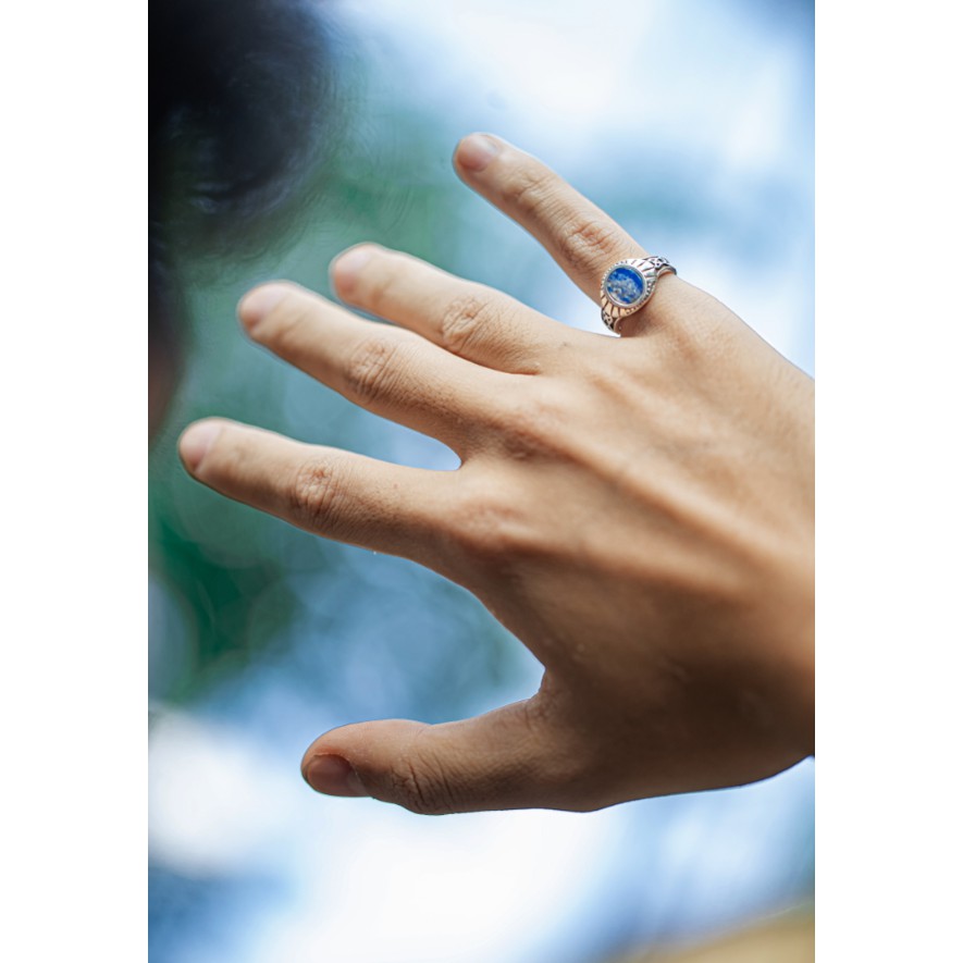 Nhẫn bạc nam, nữ HeliSilver Gothic Onyx S925