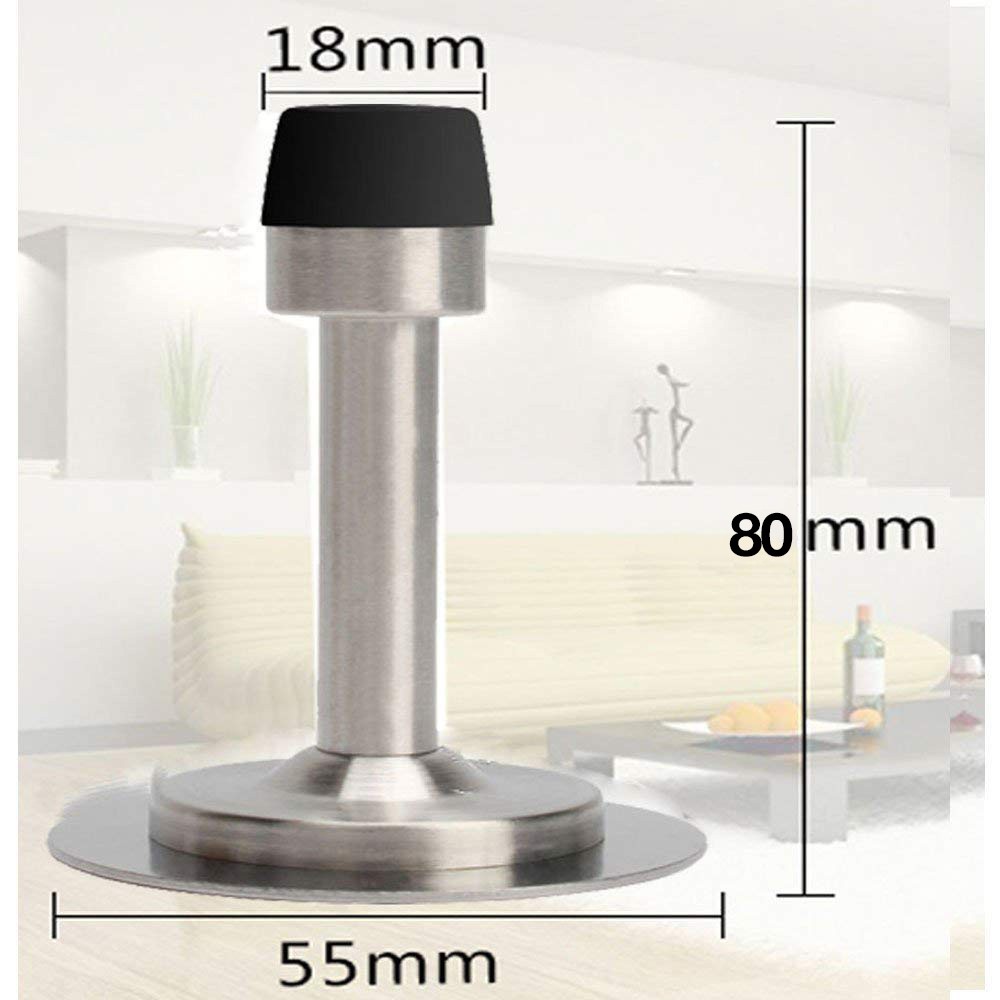 Chốt chặn cửa Inox HOBBY Home Decor CC3 chống va đập bảo vệ tường dán nền gạch men kèm keo dán 3M siêu dính