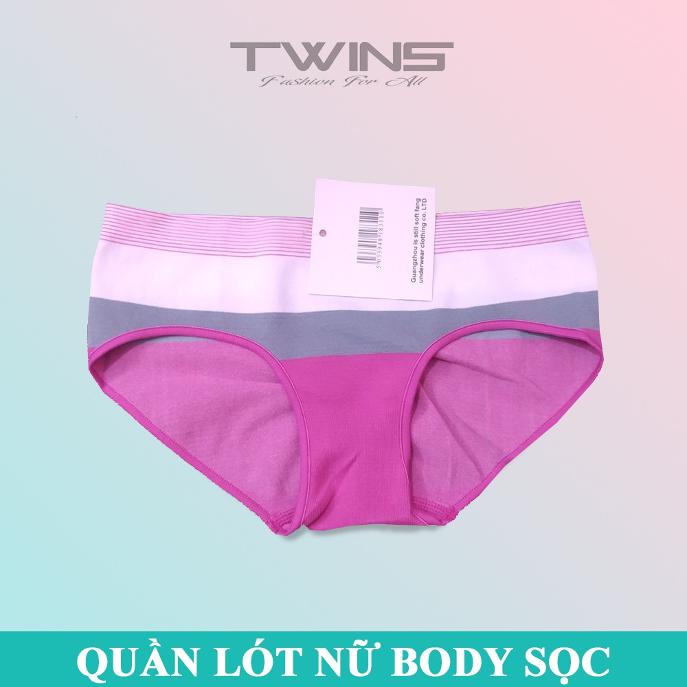 Quần lót nữ dệt kim cao cấp cạp vừa họa tiết sọc ngang ôm mông co giãn mềm mịn thoáng mát size dưới 60kg