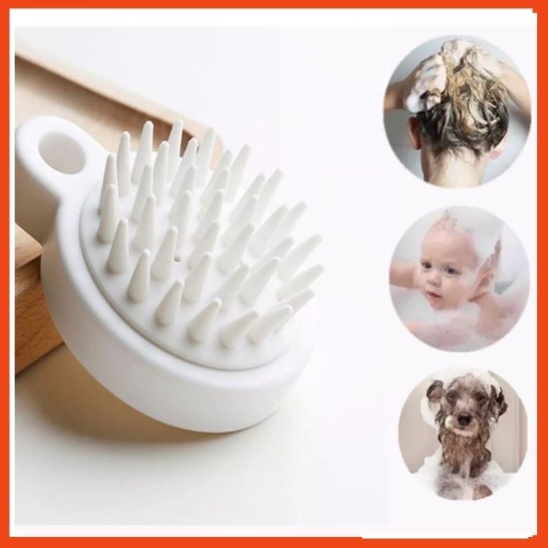 Lược silicon gội đầu tạo bọt - lược massage da đầu hiệu quả