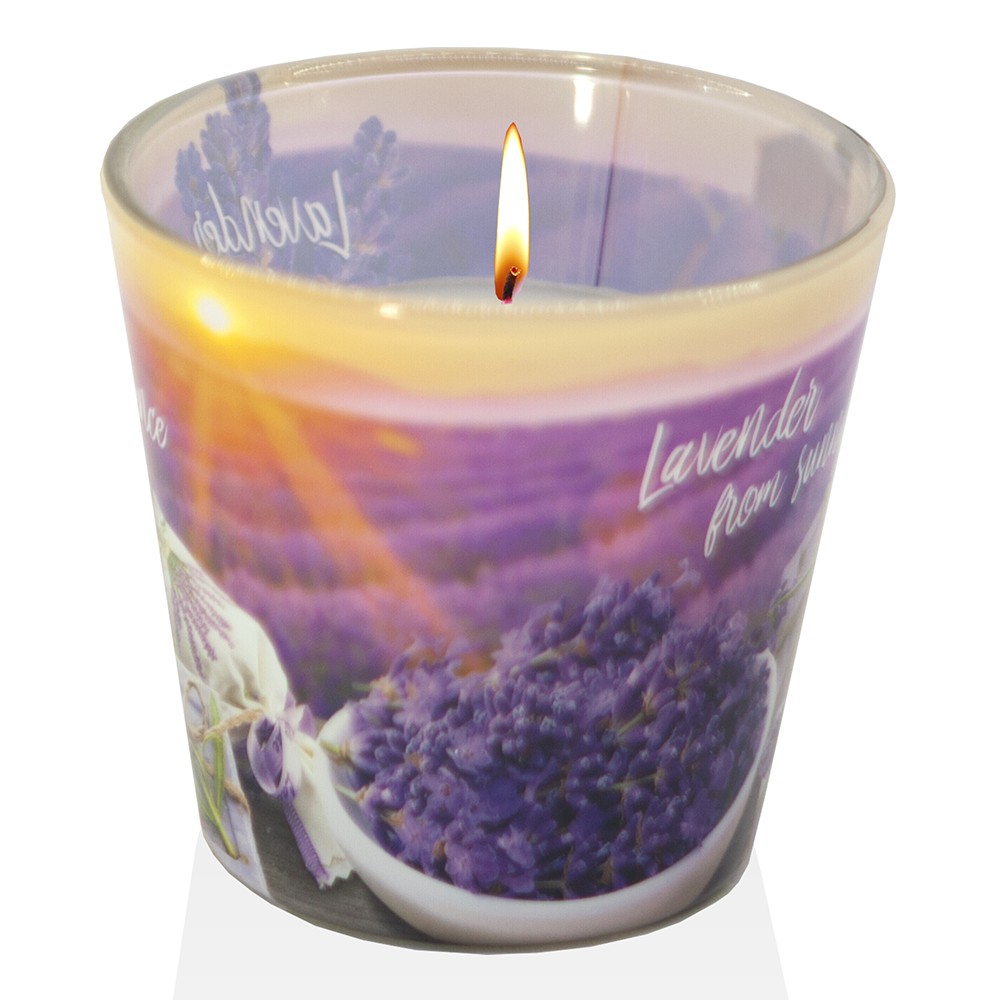 Ly nến thơm tinh dầu Bartek Lavender Fields & Soap 115g QT04965 - cánh đồng oải hương (giao mẫu ngẫu nhiên)