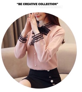 Áo len mềm QC thắt nơ
