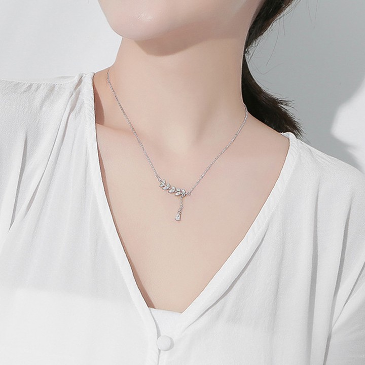 DÂY CHUYỀN BẠC HÌNH LÁ - MELY B11