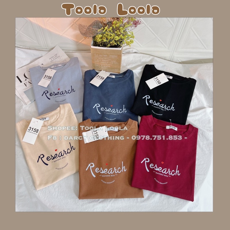 Áo thun 3158 ✨ FREESHIP ✨ Research áo thun basic unisex nam nữ