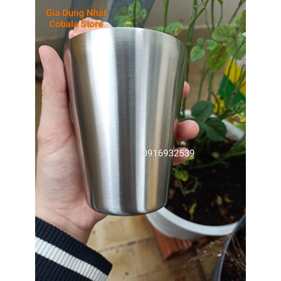 Ly giữ nhiệt Inox Nhật bãi 330ml dày dặn bền đẹp thích hợp uống cà phê - Gia Dụng nhật - Cobala Store