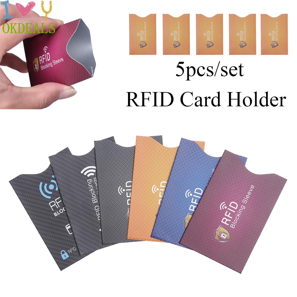 Bộ 5 Vỏ Bọc Thẻ Tín Dụng RFID Chống Trộm An Toàn Tiện Lợi