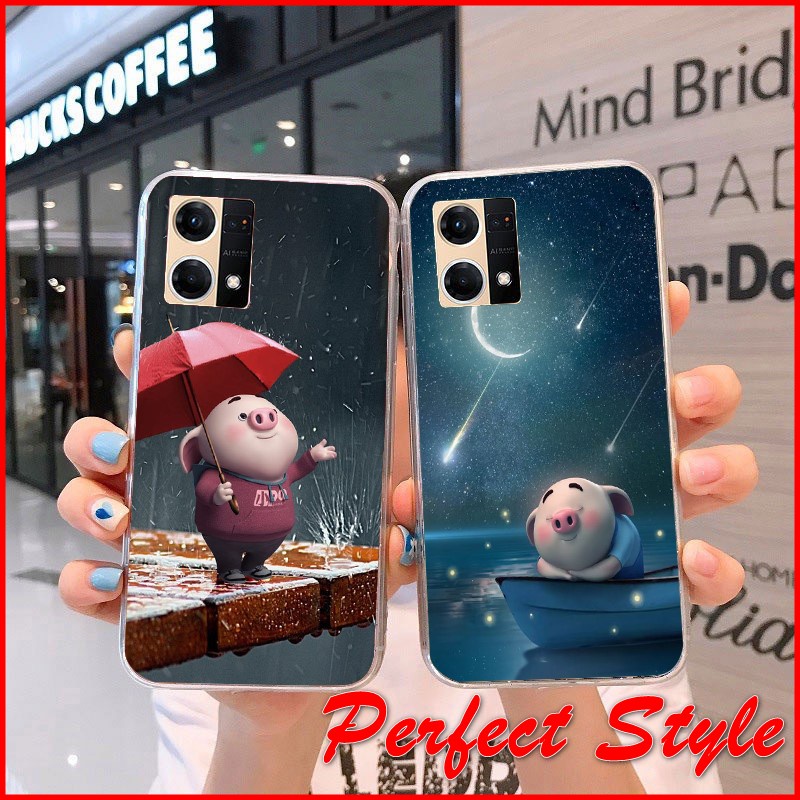 Ốp Lưng silicon in UV Heo Oppo reno 7 8 Z 7z 8z 4g 5g
