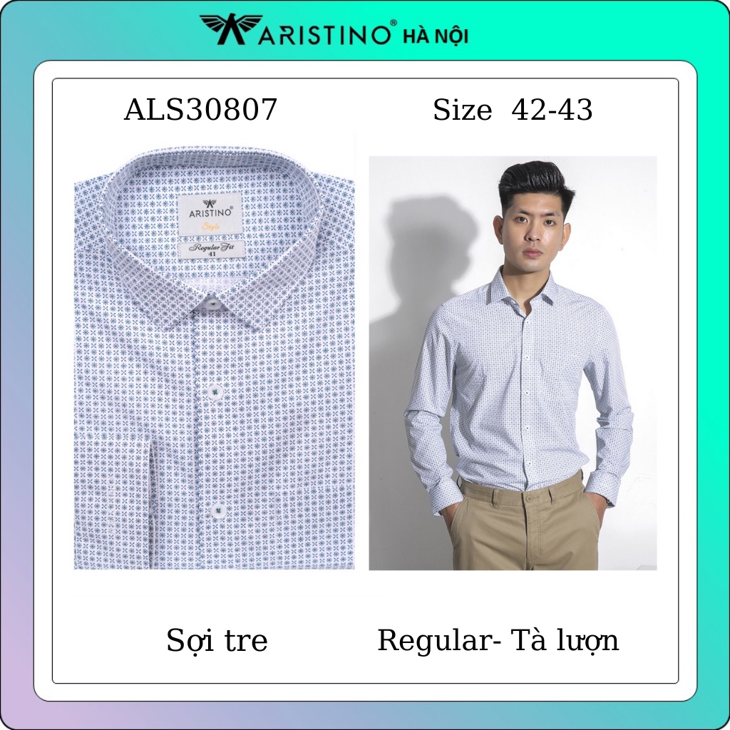 (MAIHSM25K) Áo sơ mi nam ARISTINO dài tay  sợi  tre  reguler Als30807 ( xả)
