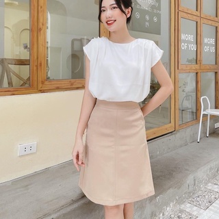 Chân Váy SuSuclothing Chữ A Có Túi Chân Váy Công Sở Tới Gối, túi gân d50cm