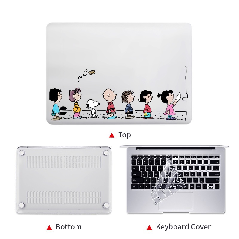 Ốp máy tính xách tay trong suốt họa tiết hoạt hình + bàn phím chống nước chống rơi chống trầy cho MacBook Air pro 13 15 16 inch Pro 13.3 Air 13.6 2022 M2 A2681 A2289 A2179 A2237