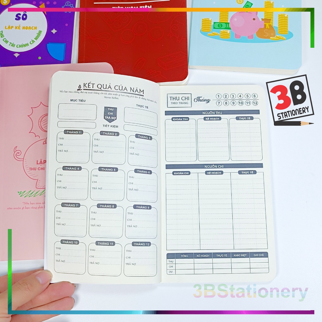 Sổ ghi chi tiêu tiết kiệm, kế hoạch thu chi cá nhân, gia đình, to do list 82 trang, dùng trong 365 ngày.
