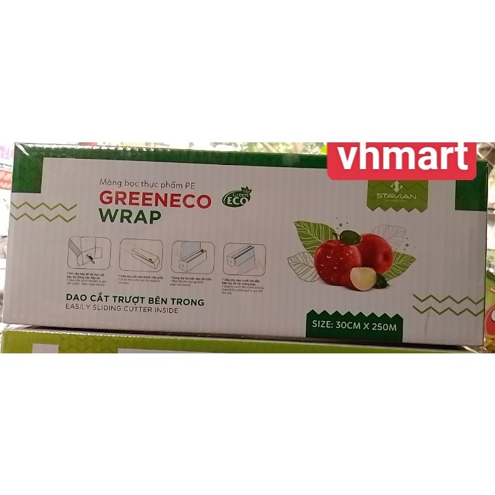 Màng bọc thực phẩm PE GREENECO WRAP side 30cm*250m