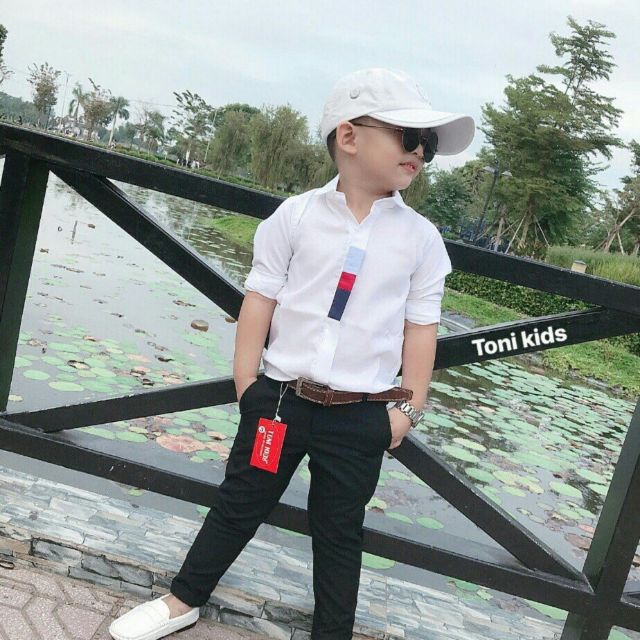 Áo sơ mi tay dài bé trai