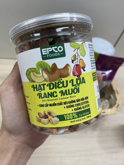 Hạt Điều Dinh Dưỡng Lụa Rang Muối EPCO Foods (Hũ 200g)