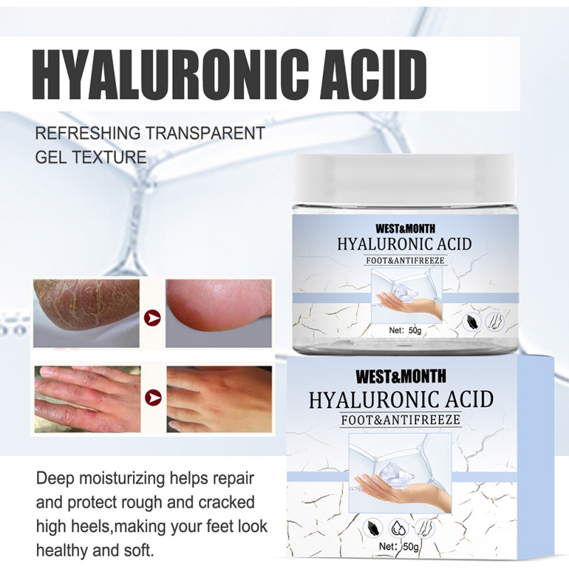 Kem Dưỡng Da Chân 50g Tinh Chất Hyaluronic Acid Chống Nứt Nẻ Và Tẩy Tế Bào Chết