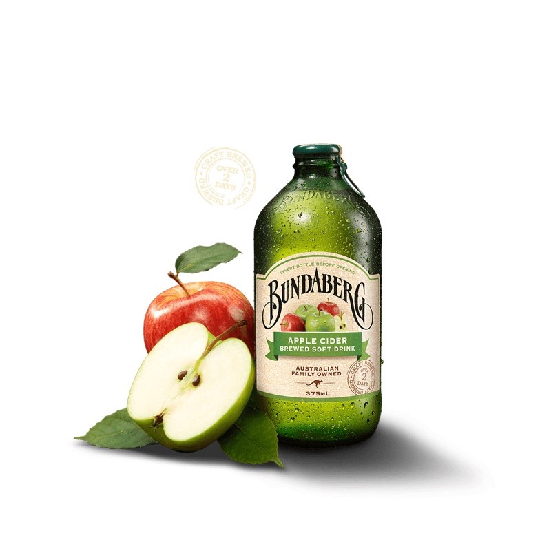 Nước ép có ga Bundaberg Úc 375ml vị Táo