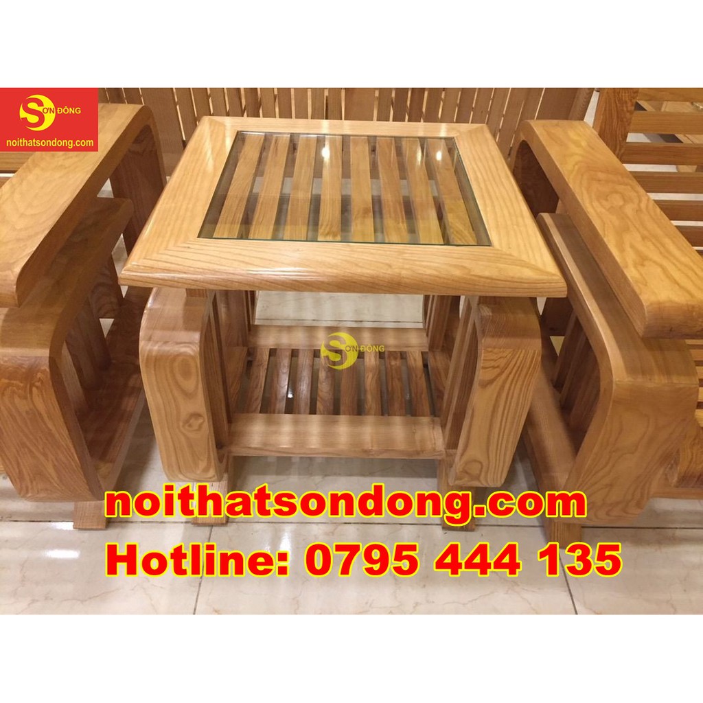 Bàn ghế gỗ sồi | sofa tay vuông nhỏ – LCMSF10