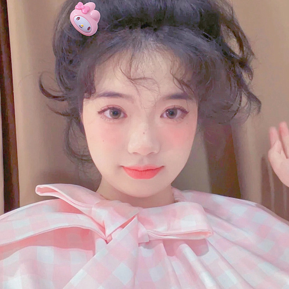 Dây Buộc Tóc Cao Su Co Giãn Đính Mặt Hình Nhân Vật Hoạt Họa Dễ Thương