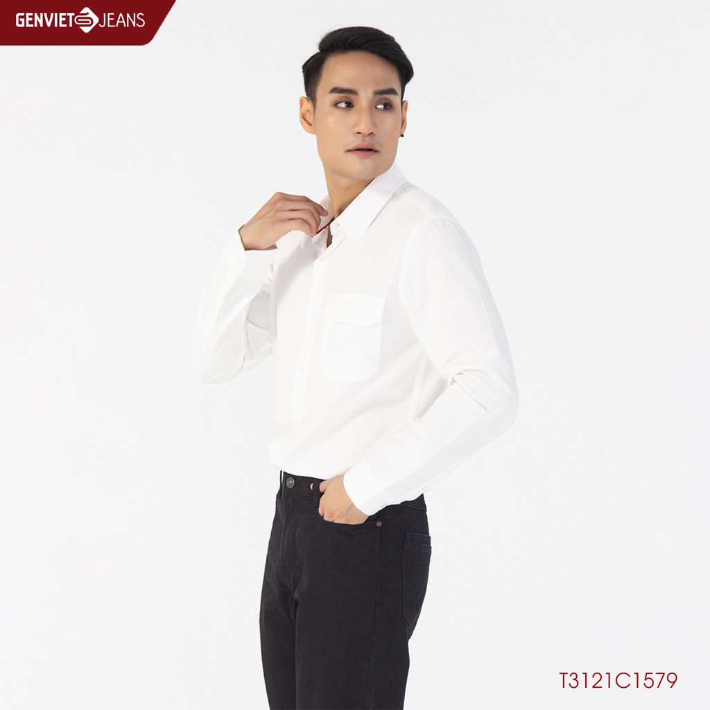 Áo Sơ Mi Dài Tay Nam Genviet T3121C1579