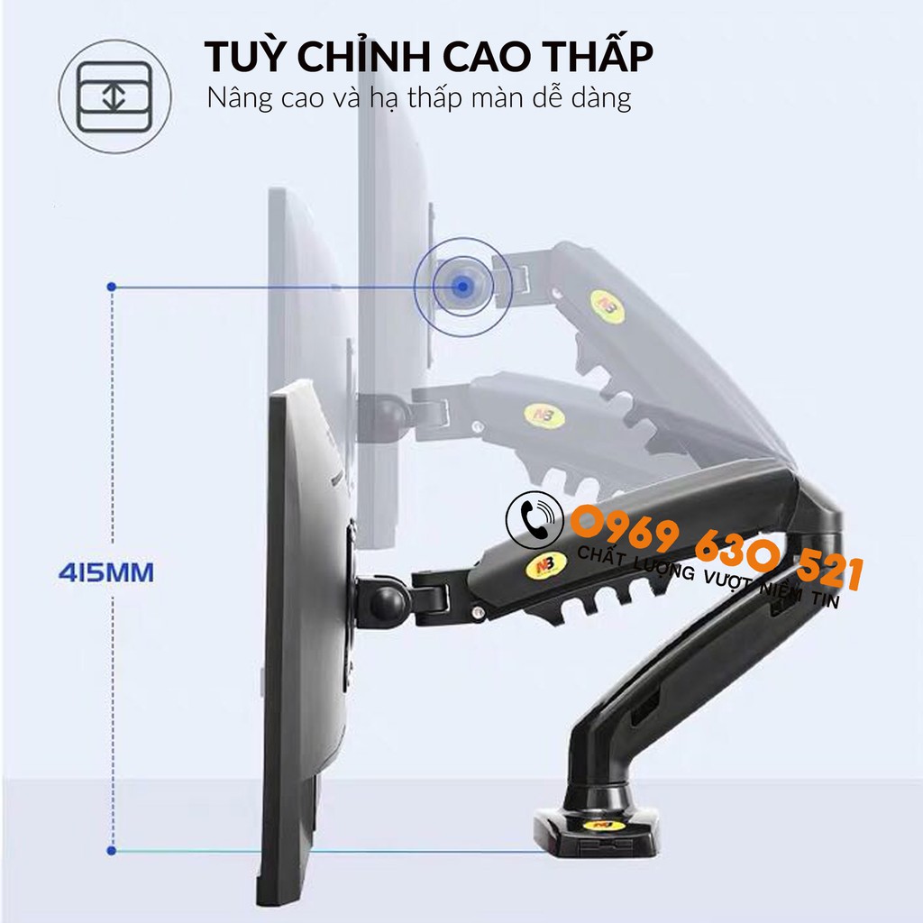 Giá Treo Màn Bình NB-F80 Phiên Bản 2021 - Tải Trọng 9Kg - Hỗ Trợ Màn 17-30Inch