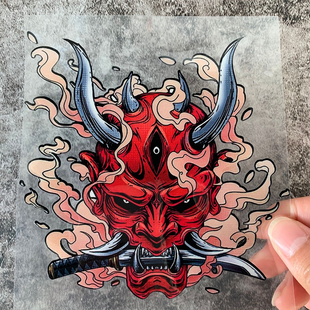 Miếng Dán Đề Can Phản Quang Chống Nước Hình Samurai Nhật Bản Cho Xe Hơi Xe Máy Xe Đạp