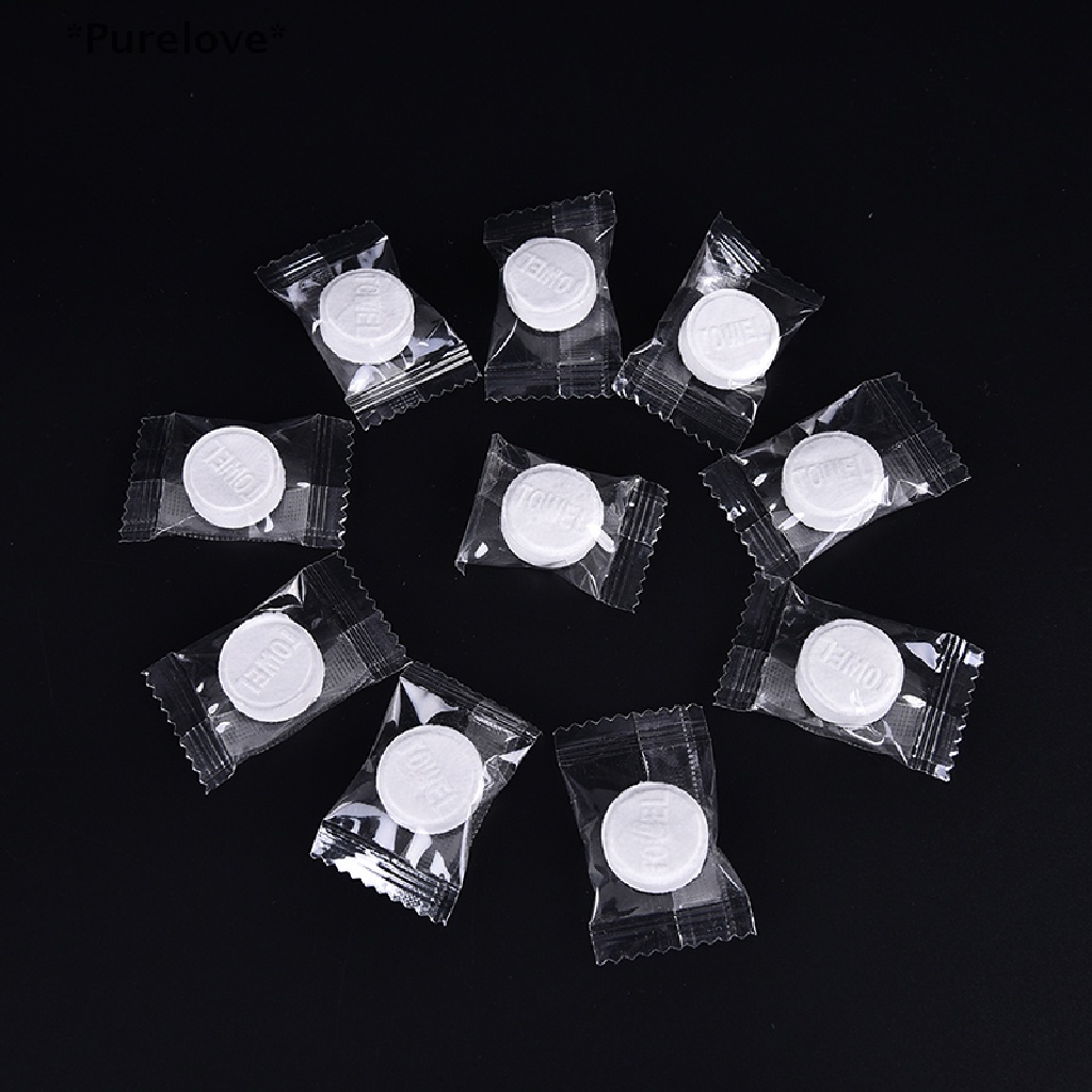Set 10 / 50 Khăn Cotton Nén Mini Tiện Dụng Mang Đi Du Lịch