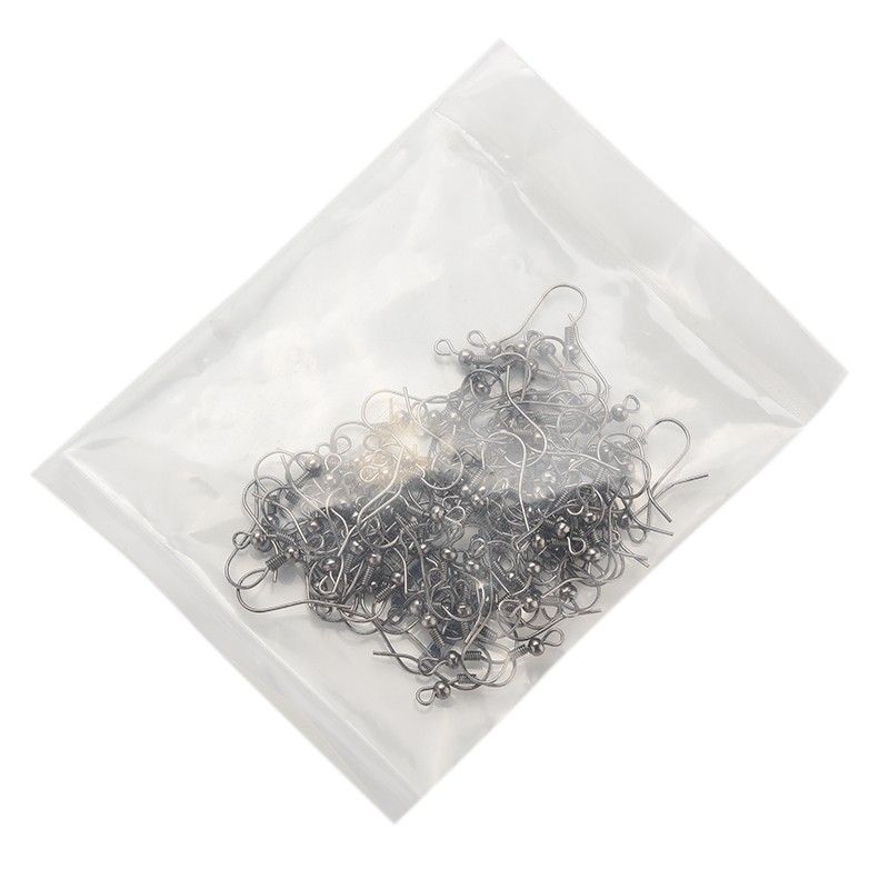 100 cái móc mạ bạc 4 màu làm hoa tai thời trang