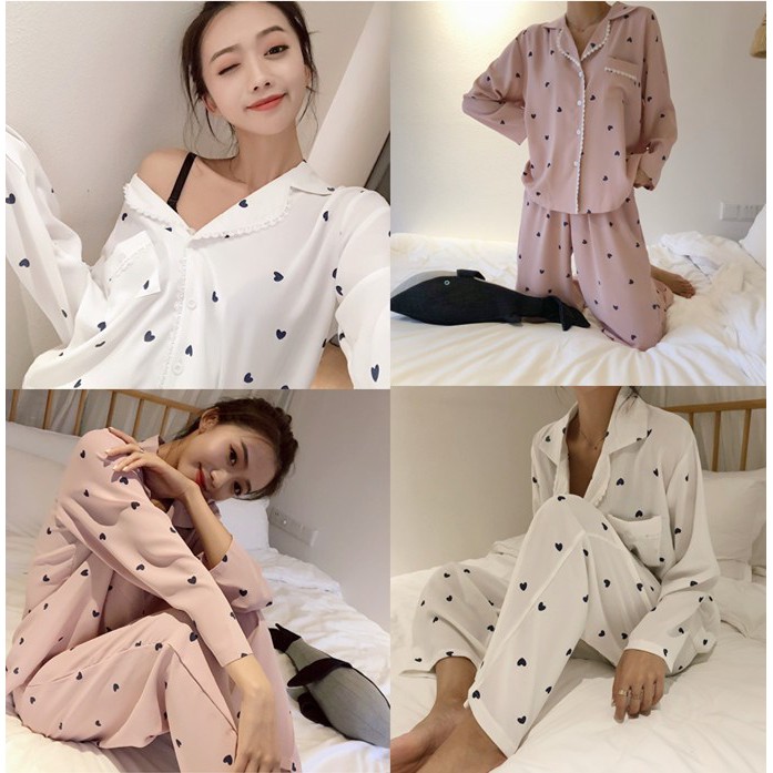 DOJI - Bộ đồ ngủ trái tim (QCCC) - MUỐI SLEEPWEAR M10