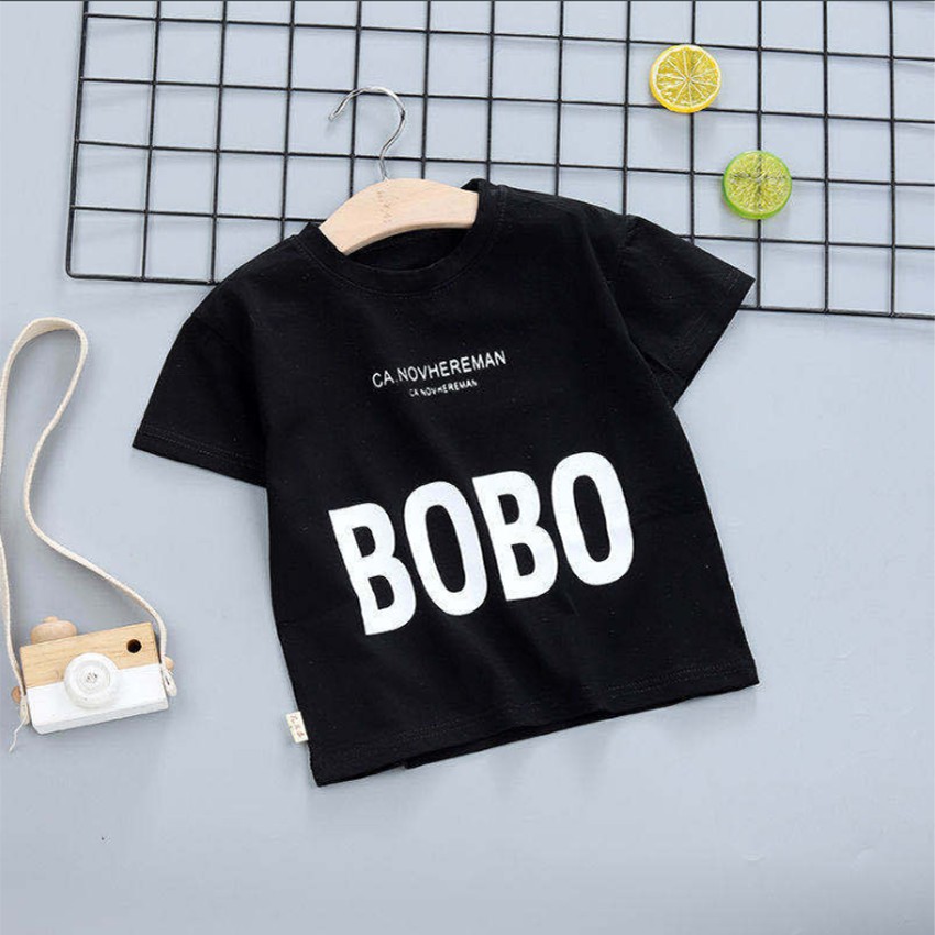 Áo phông cộc tay bé trai Kbibi Kids mã K10 Áo thun cotton ngắn tay bé gái phong cách Hàn Quốc dáng croptop xinh mùa hè