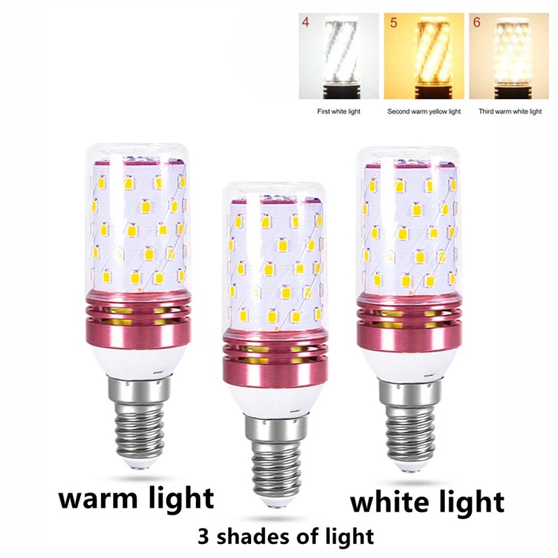 Bóng Đèn LED E14/E27 Tiết Kiệm Năng Lượng 12W 3 Màu Sắc