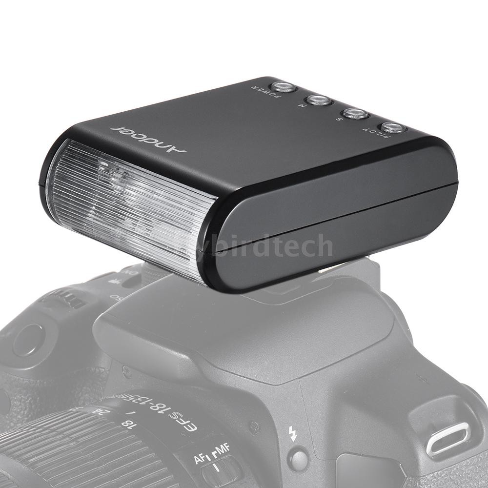 Đèn flash Slave kỹ thuật số Andoer WS-25 gọn nhẹ cho camera Speedlite với con trượt GN18 Canon Nikon Pentax Sony A7