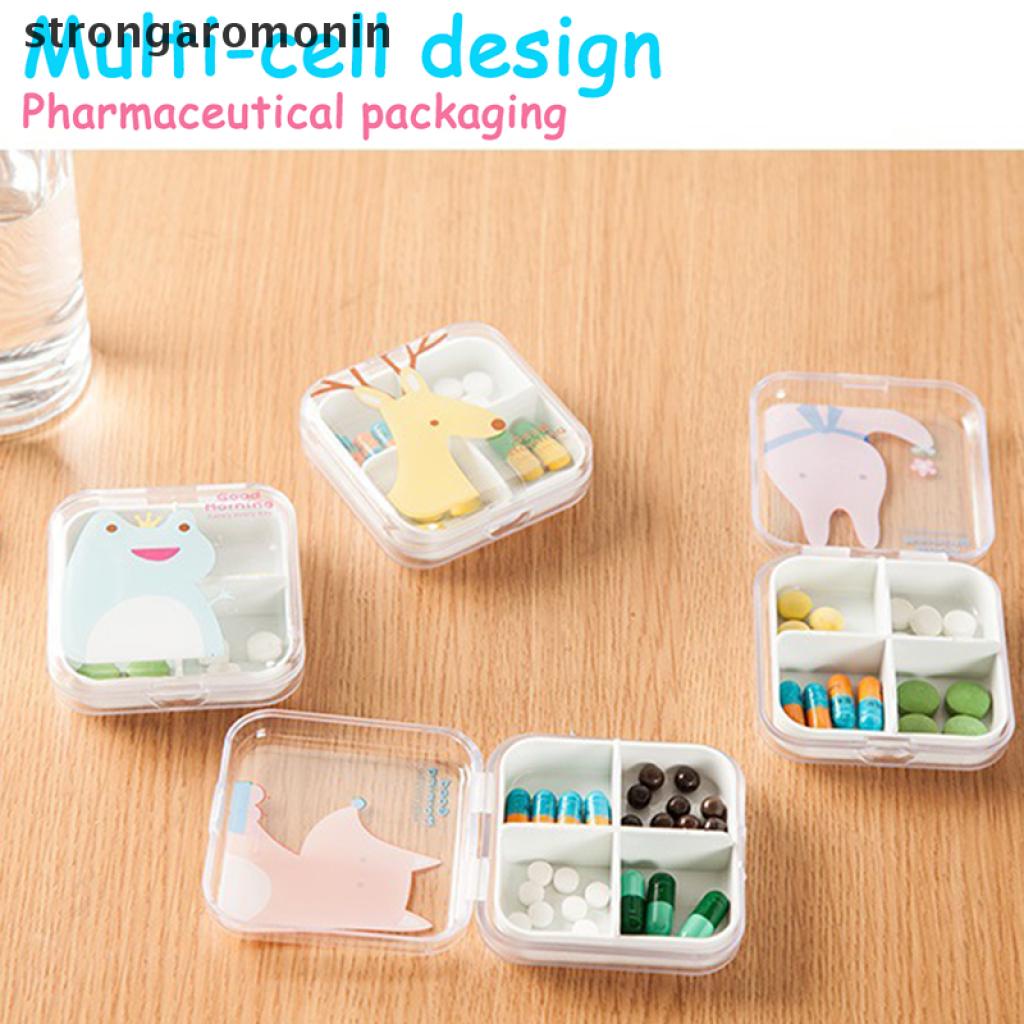 Hộp Đựng Thuốc Mini Họa Tiết Hoạt Hình Dễ Thương Tiện Dụng Mang Theo Du Lịch