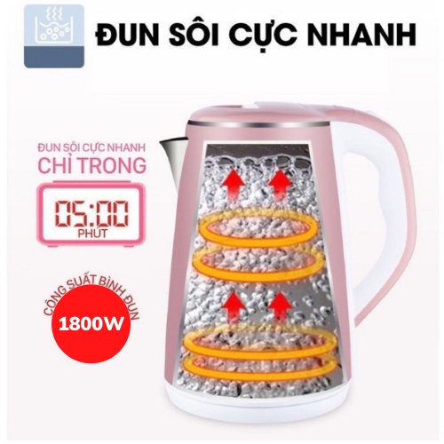 Ấm Siêu Tốc Thái Lan JipLai 2.5L Chính Hãng Sôi Nhanh Chống Nóng Chống Giật