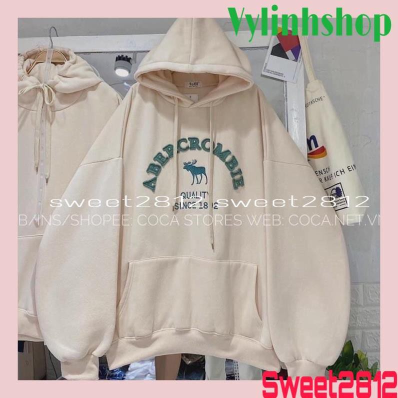 [SIÊU HÓT] Áo Hoodie Nam Nữ Hình Hươu💖 form rộng tay dài có mũ thời trang chất nỉ ngoại cao cấp